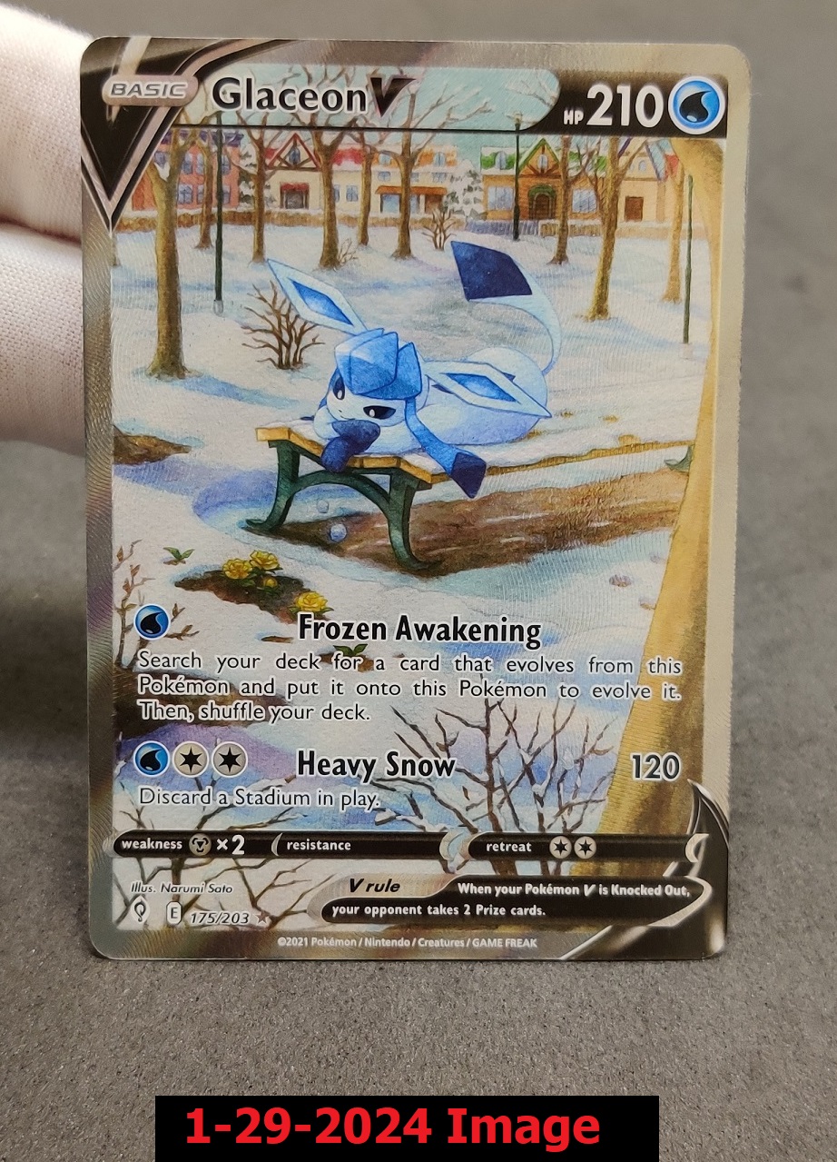 Glaceon V - 175/203 - Full Art Ultra Rare